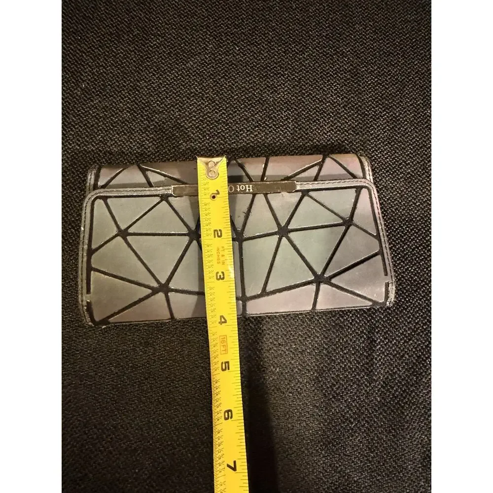 Geometric Holographic Prism Handbag Purse Matching Wallet Iridescent Crossbody